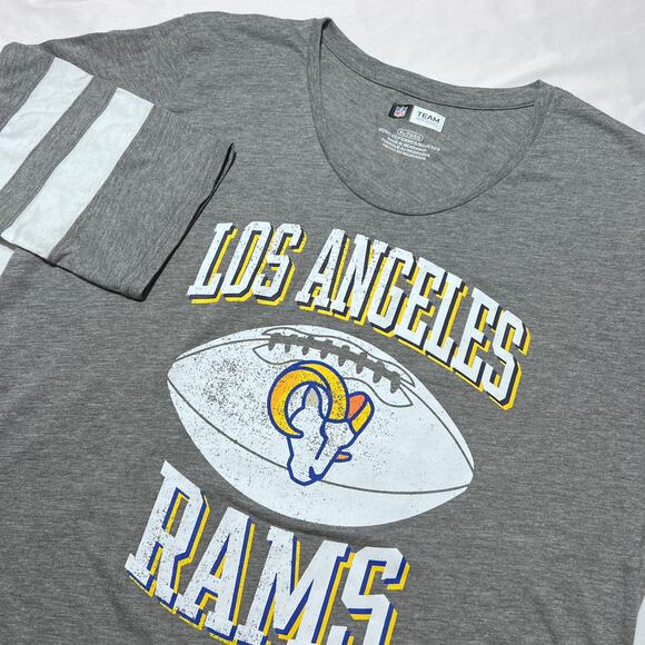 ✨NFL Los Angeles Rams Women’s Jersey Top XL Gray Team Apparel Football - Picture 1 of 10